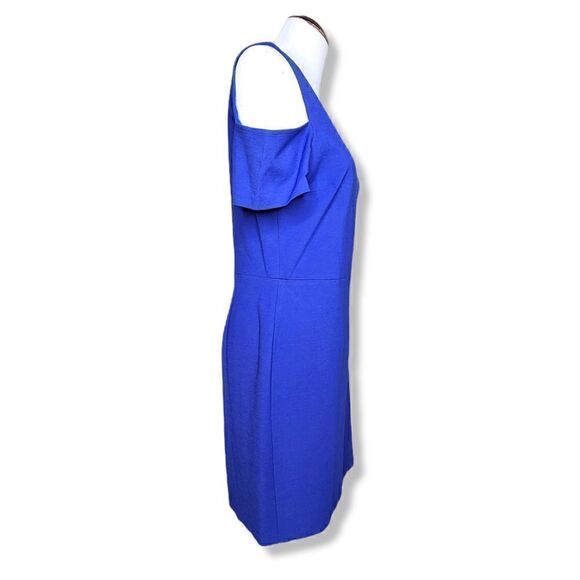 1. State Cold Shoulder Lined Formal Mini Dress Blue Size 12 Large - Picture 13 of 14